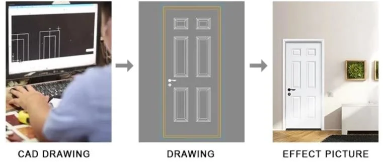 Natural Wood Moulding MDF Door Skin for Door Panel Decoration